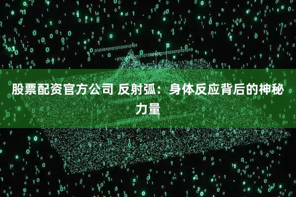 股票配资官方公司 反射弧：身体反应背后的神秘力量