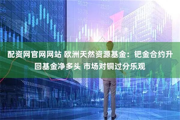 配资网官网网站 欧洲天然资源基金：钯金合约升回基金净多头 市场对铜过分乐观