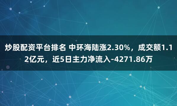 炒股配资平台排名 中环海陆涨2.30%，成交额1.12亿元，近5日主力净流入-4271.86万